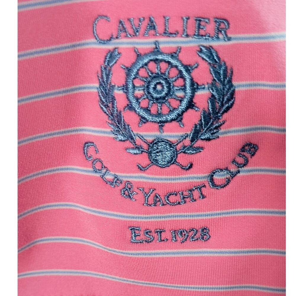 Peter Millar Summer Comfort Golf Polo Shirt Mens Sz XL Pink Stripe Short Sleeve - Picture 7 of 16